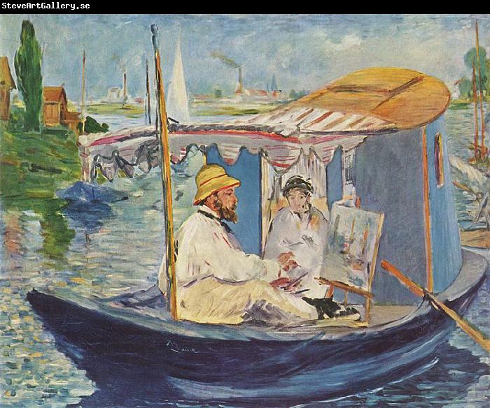 Edouard Manet Claude Monet in seinem Atelier